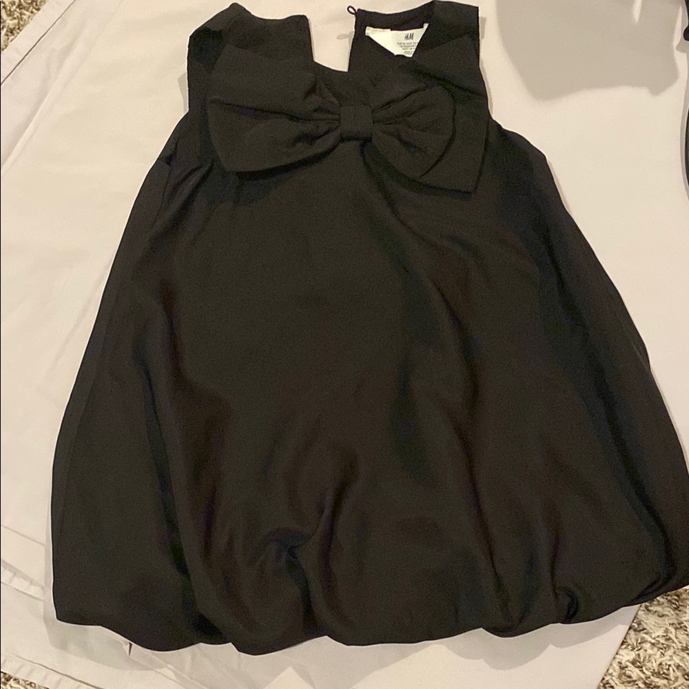 H&M Black Sleeveless Babydoll Dress Formal